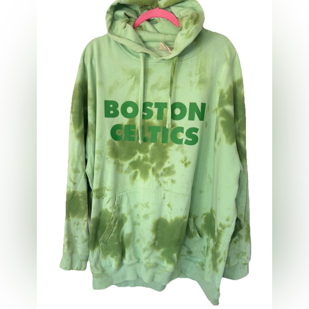 Fanatics Mint Green Boston Celtics Tie-Dye Hoodie 3X